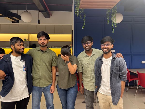 The team, slightly more composed